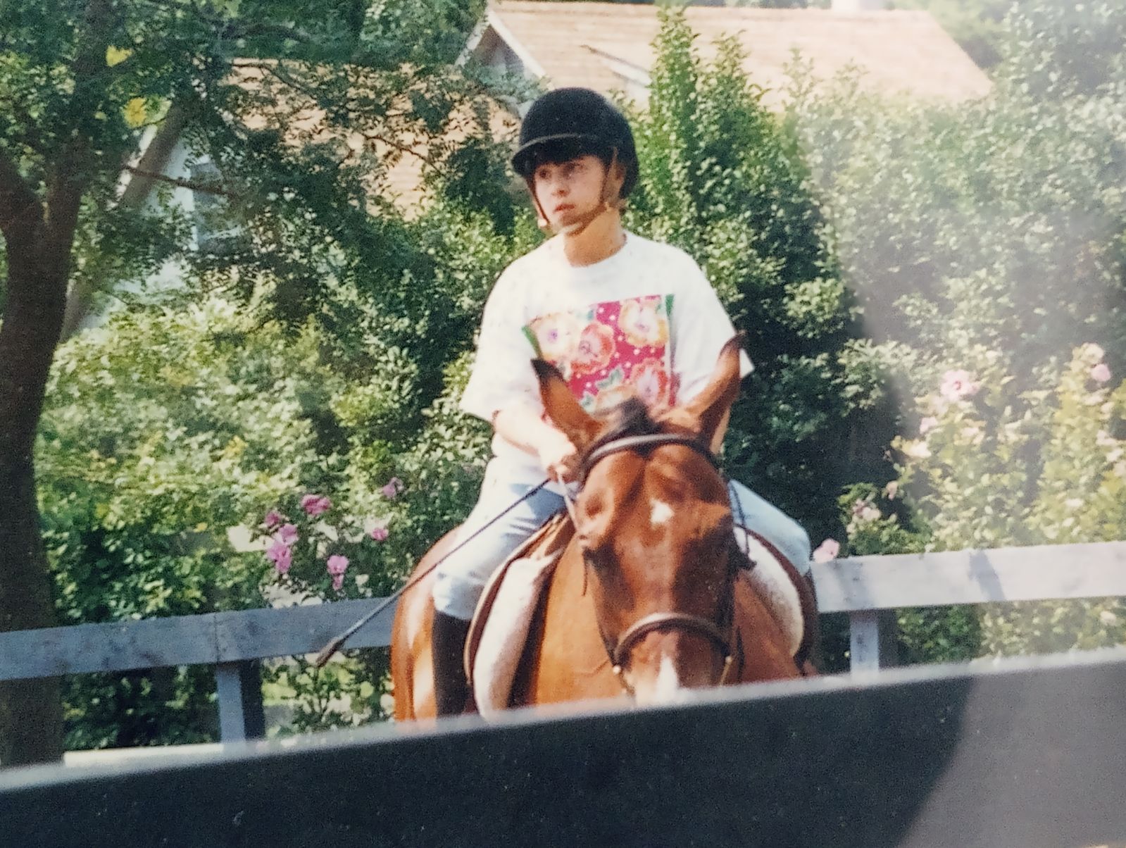 Cris horseback riding